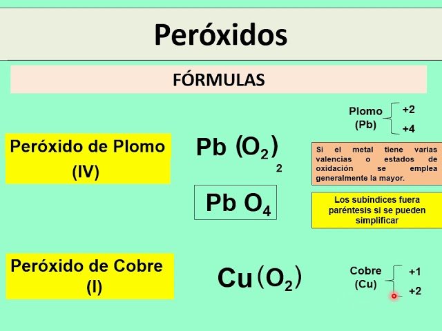 ¿Cómo se forman los peróxidos